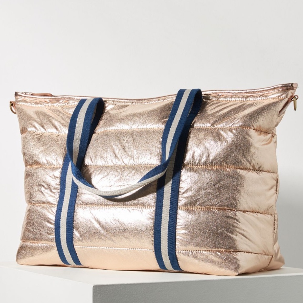 NEW! Anthropologie Quilted Weekender Bag - Picture 3 of 12